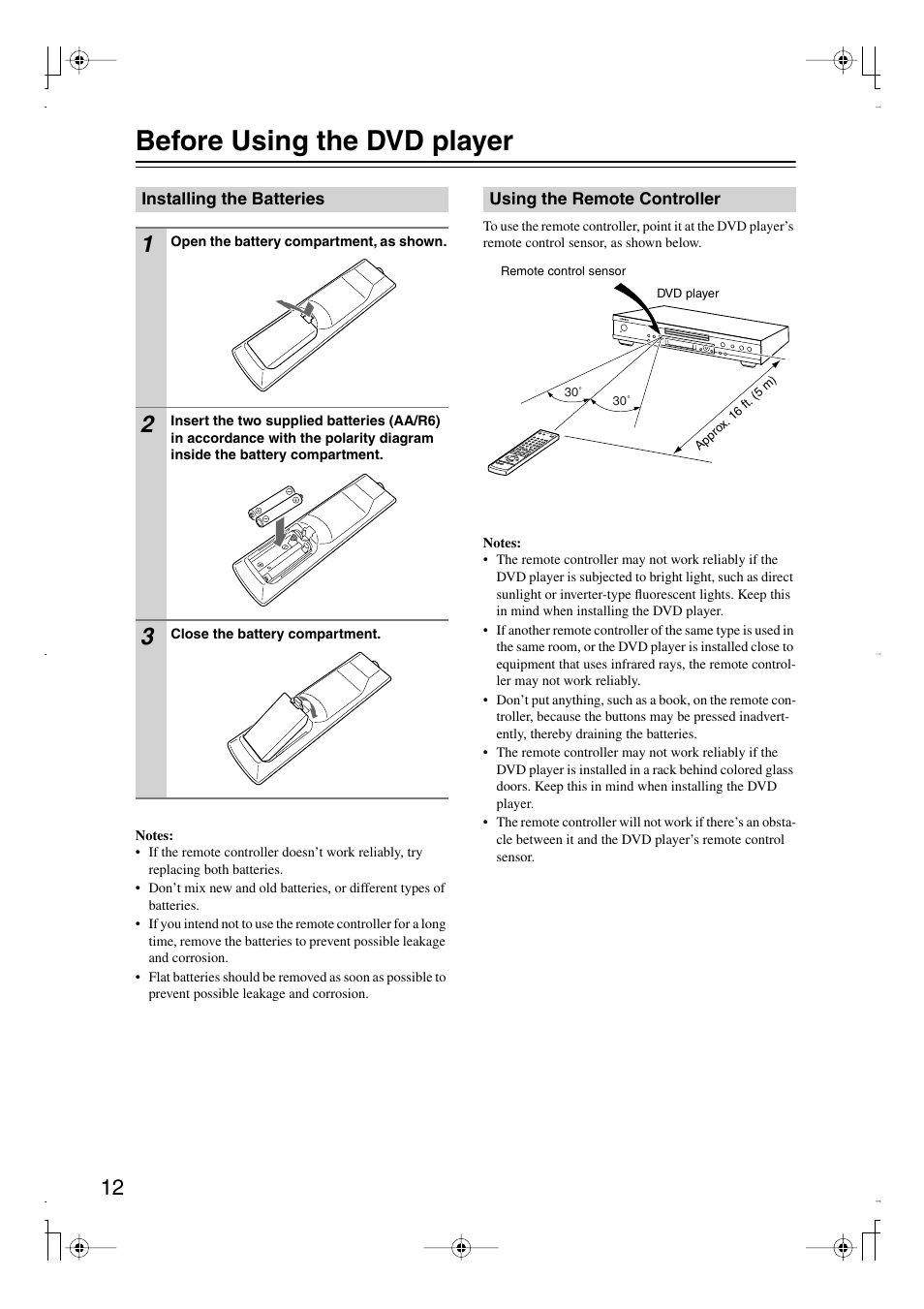 Before using the dvd player | Integra DPS-6.7 User Manual | Page 12 / 64