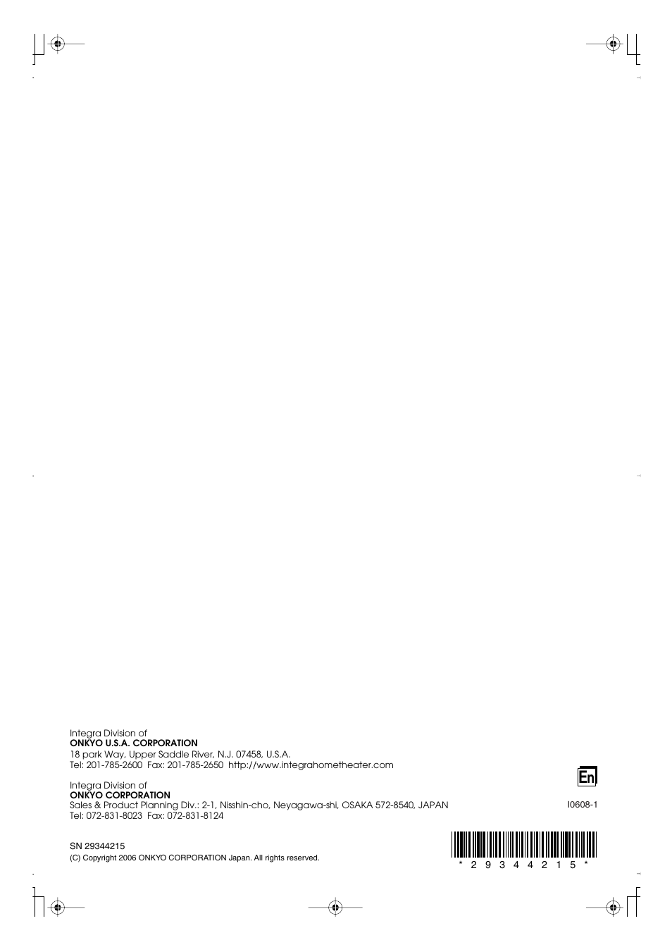 Integra DPS-6.7 User Manual | Page 64 / 64