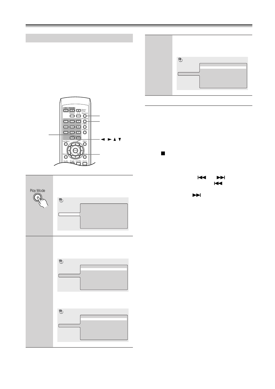 Playing discs —continued, Using random play, Play mode random enter clear | Integra DPS-5.4 User Manual | Page 32 / 60