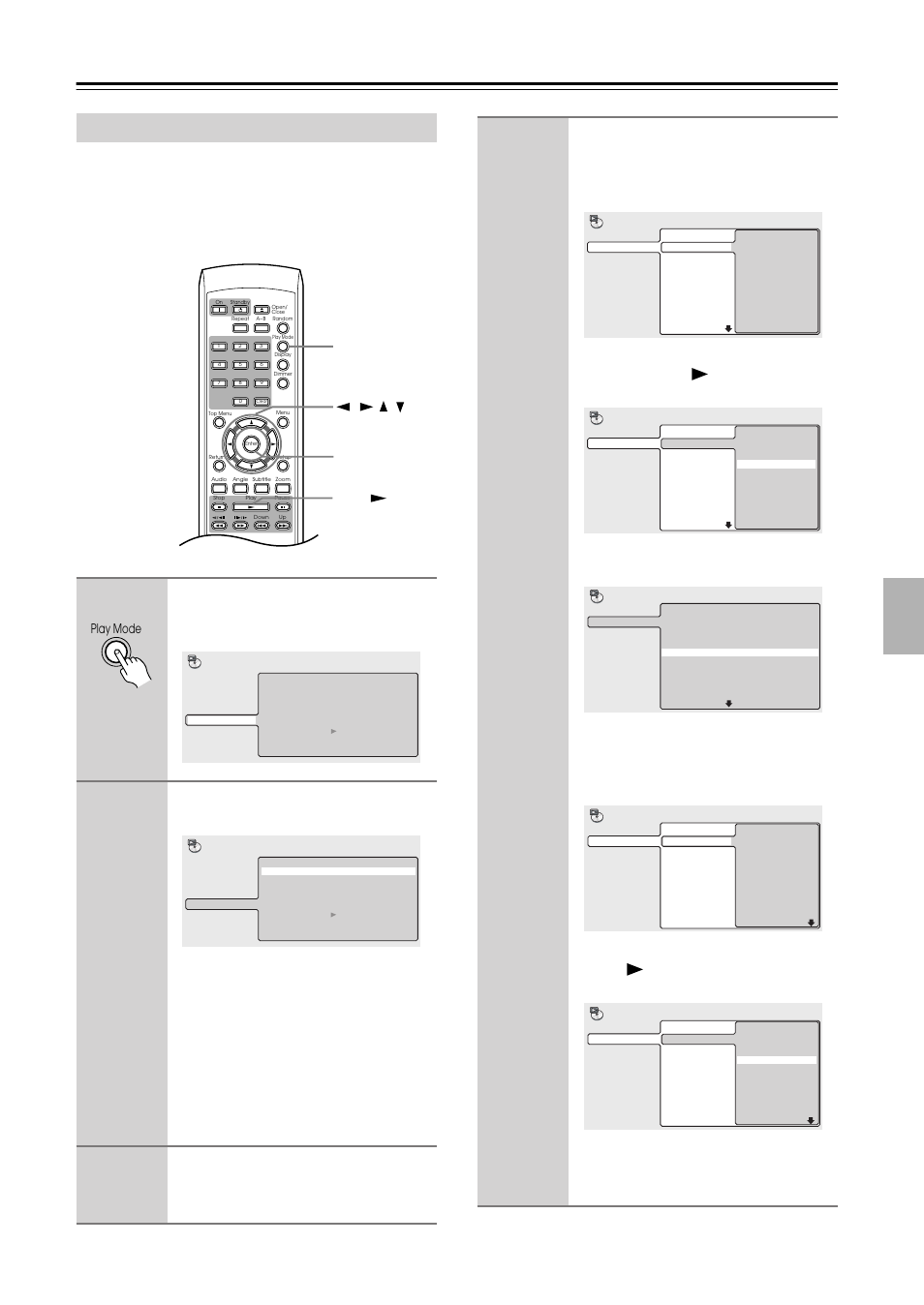 Playing discs —continued, Creating a program list, Play mode enter play | Play mode | Integra DPS-5.4 User Manual | Page 33 / 60