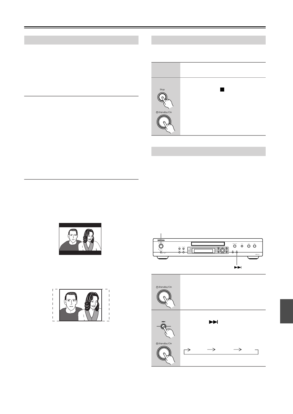 Additional information, Screen sizes and disc formats resetting the player, Setting the tv system | Integra DPS-5.4 User Manual | Page 49 / 60