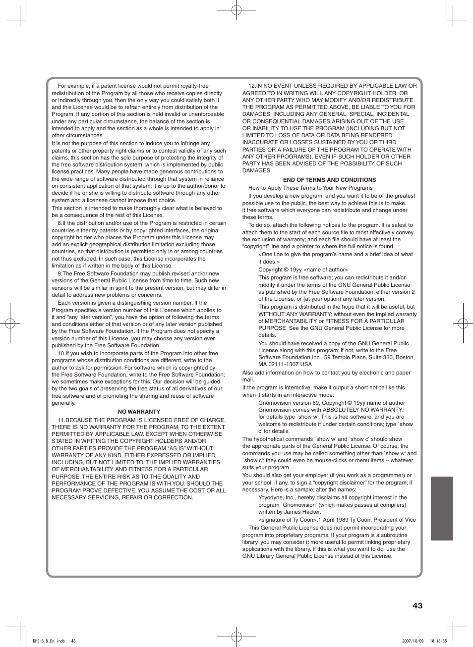 Integra DHS-8.8 User Manual | Page 43 / 52