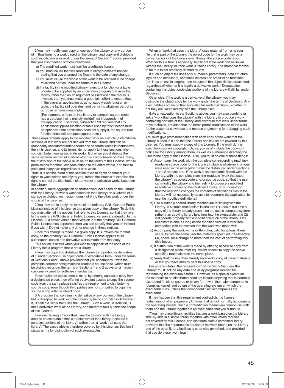 Integra DHS-8.8 User Manual | Page 45 / 52