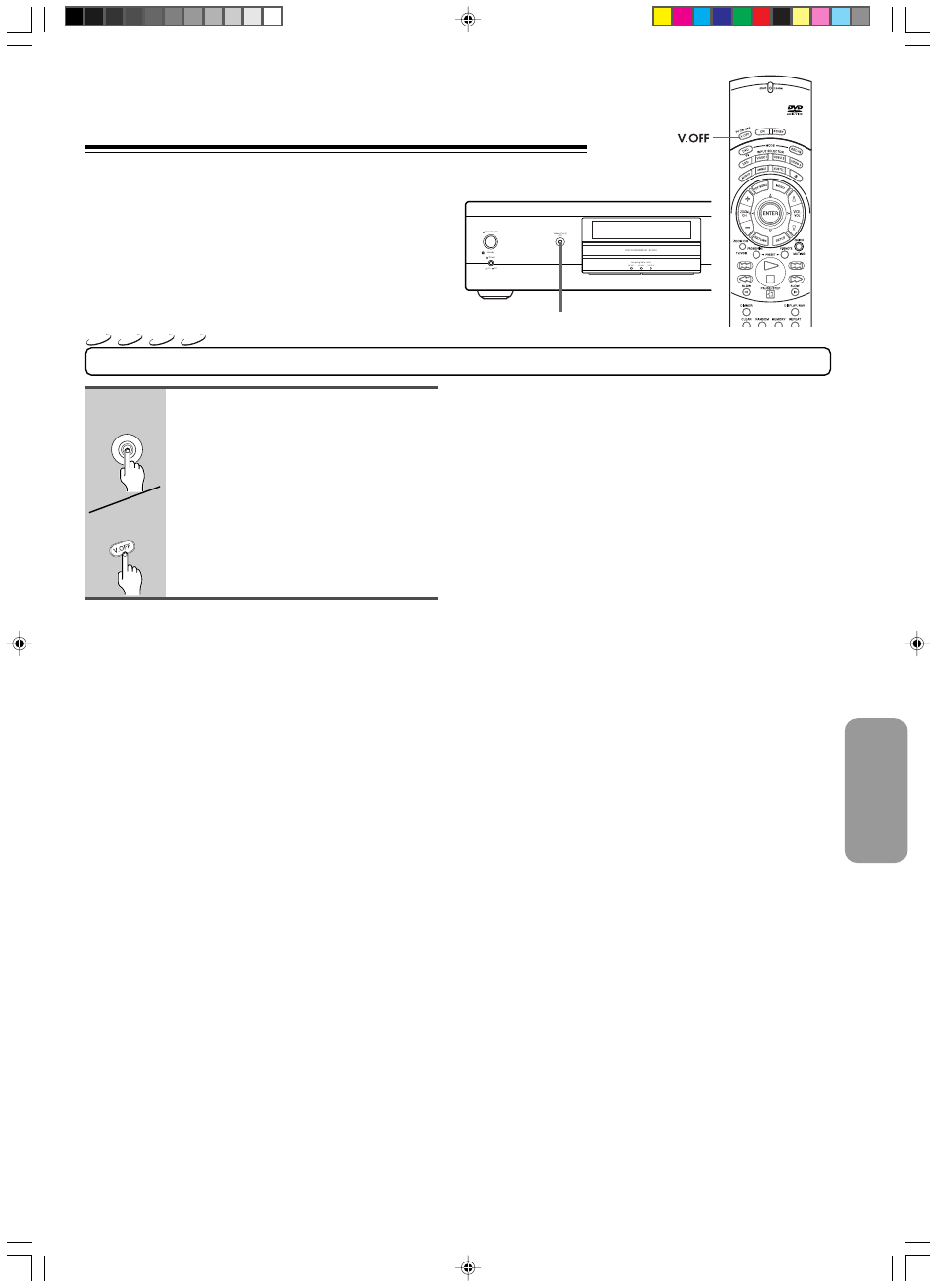 Turning off the video signal output, Switching the video signal off | Integra DPS-9.1 User Manual | Page 43 / 64