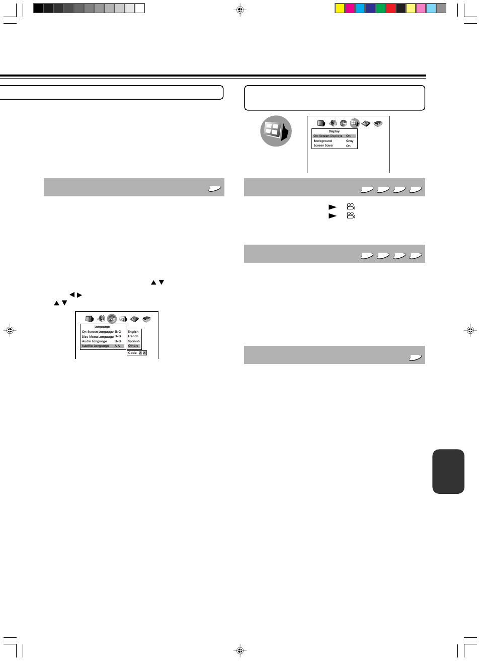 Subtitle language, Background, Screen saver | Integra DPS-9.1 User Manual | Page 51 / 64