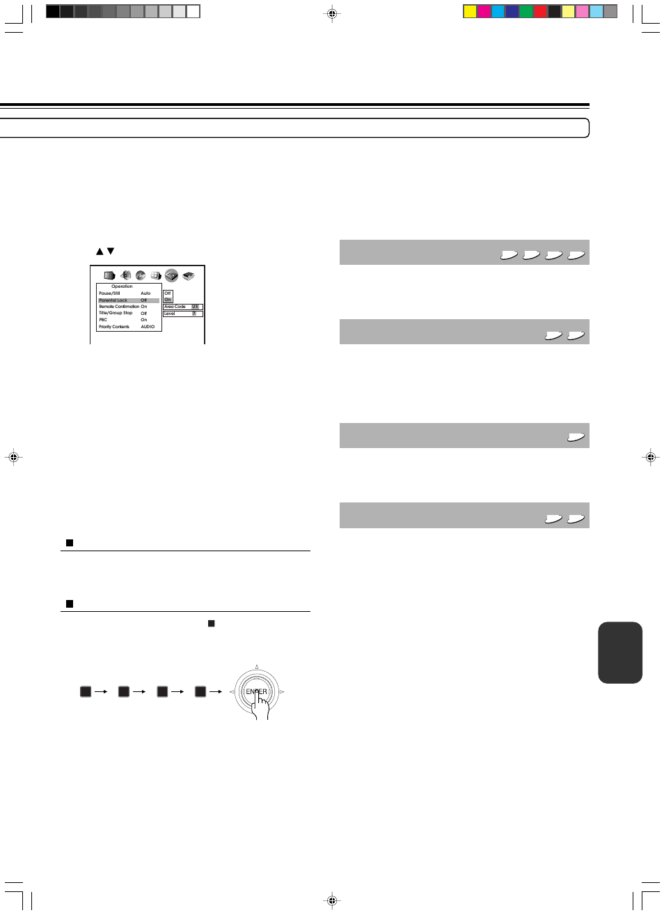Remote confirmation, Title/group stop, Priority contents | Integra DPS-9.1 User Manual | Page 53 / 64