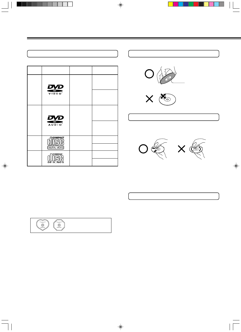 Playable discs, Handling discs, Cleaning discs | Storing discs | Integra DPS-9.1 User Manual | Page 6 / 64