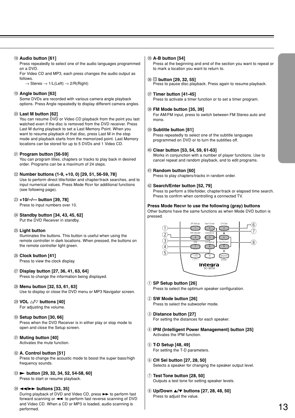 Integra DSR-7.3 User Manual | Page 13 / 88