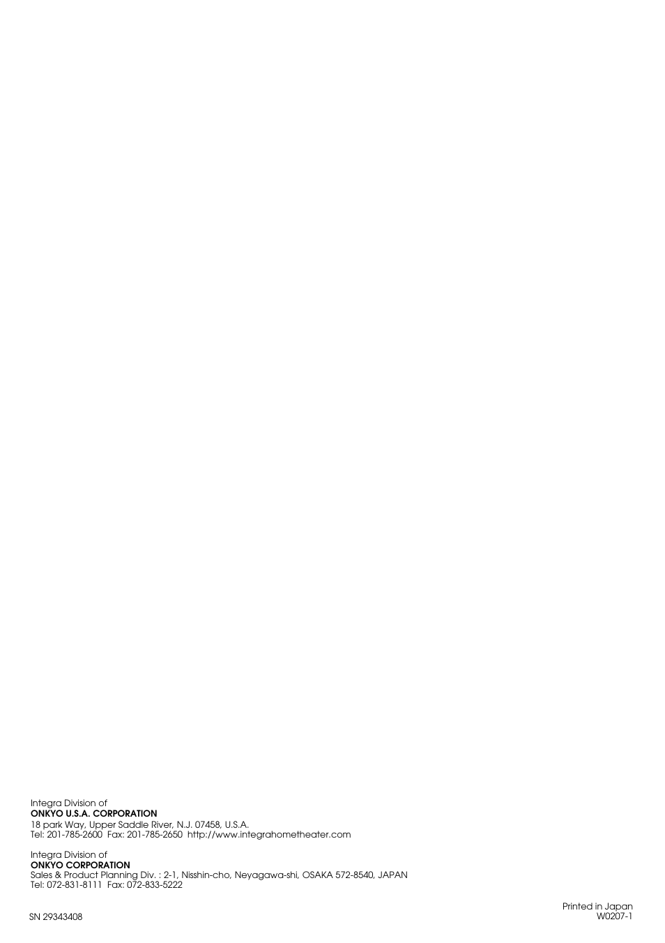 Integra DSR-7.3 User Manual | Page 88 / 88