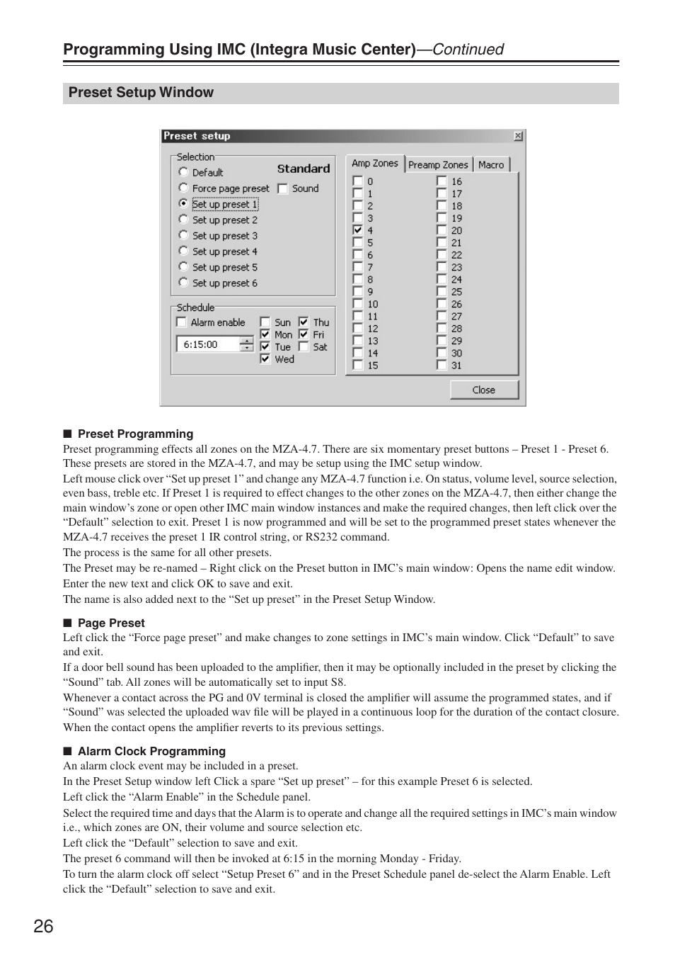 Integra MZA-4.7 User Manual | Page 26 / 28