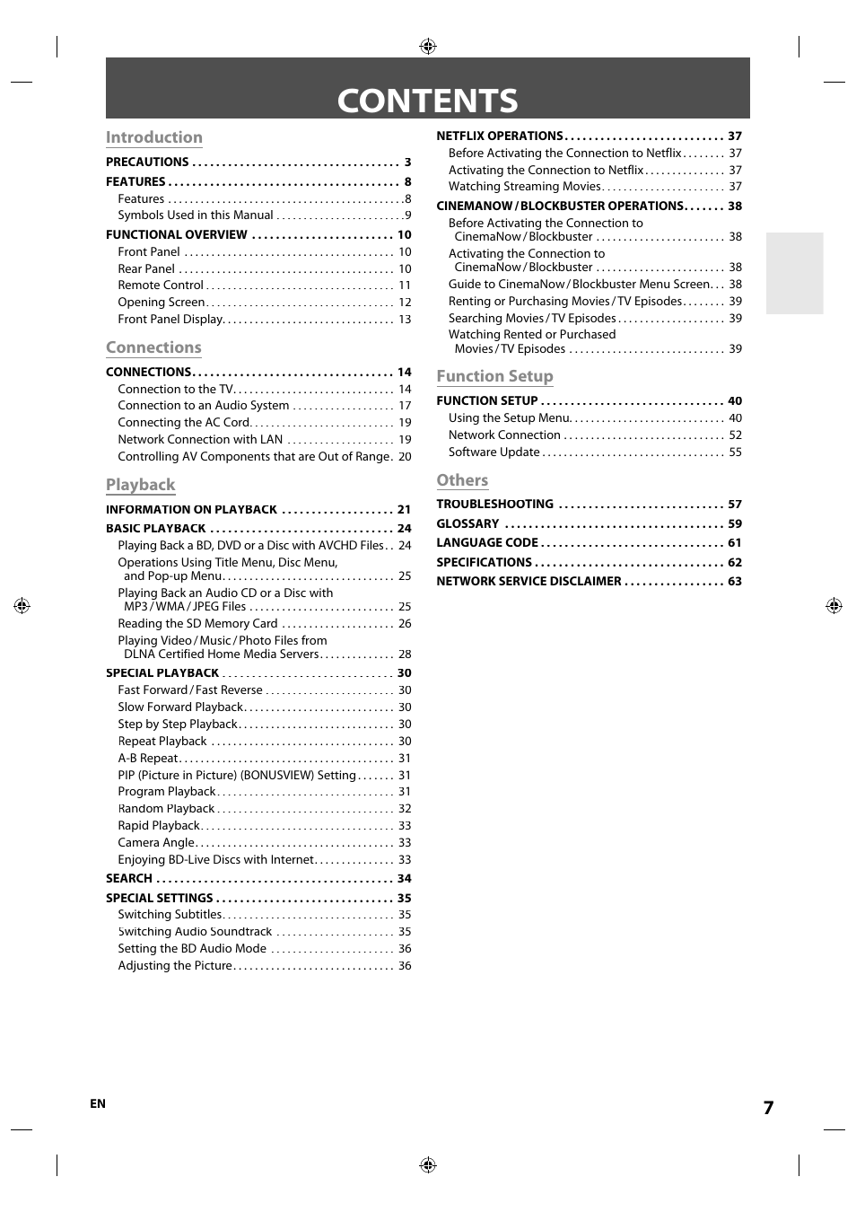 Integra E5SF1UD User Manual | Page 7 / 64