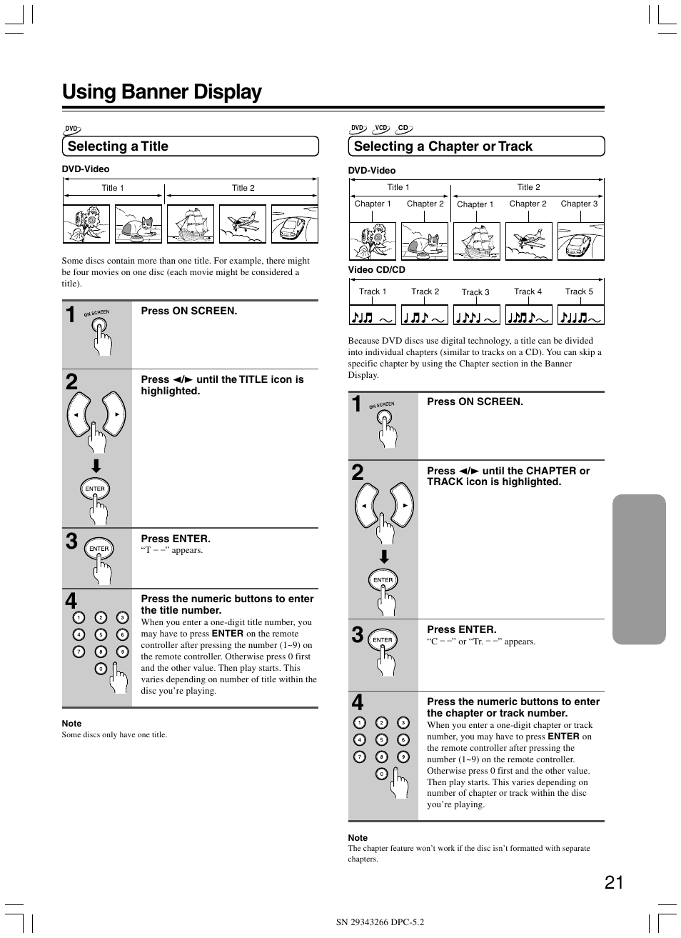 Using banner display | Integra DPC-5.2 User Manual | Page 21 / 40