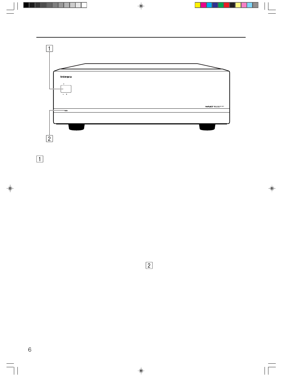 Front panel facilities and connections | Integra ADM-2.1 User Manual | Page 6 / 8
