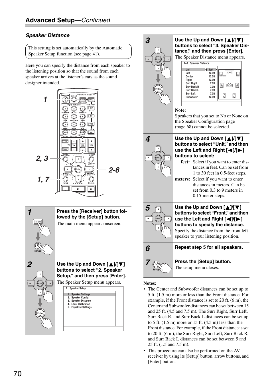 Advanced setup —continued | Integra DTR-5.8 User Manual | Page 70 / 100