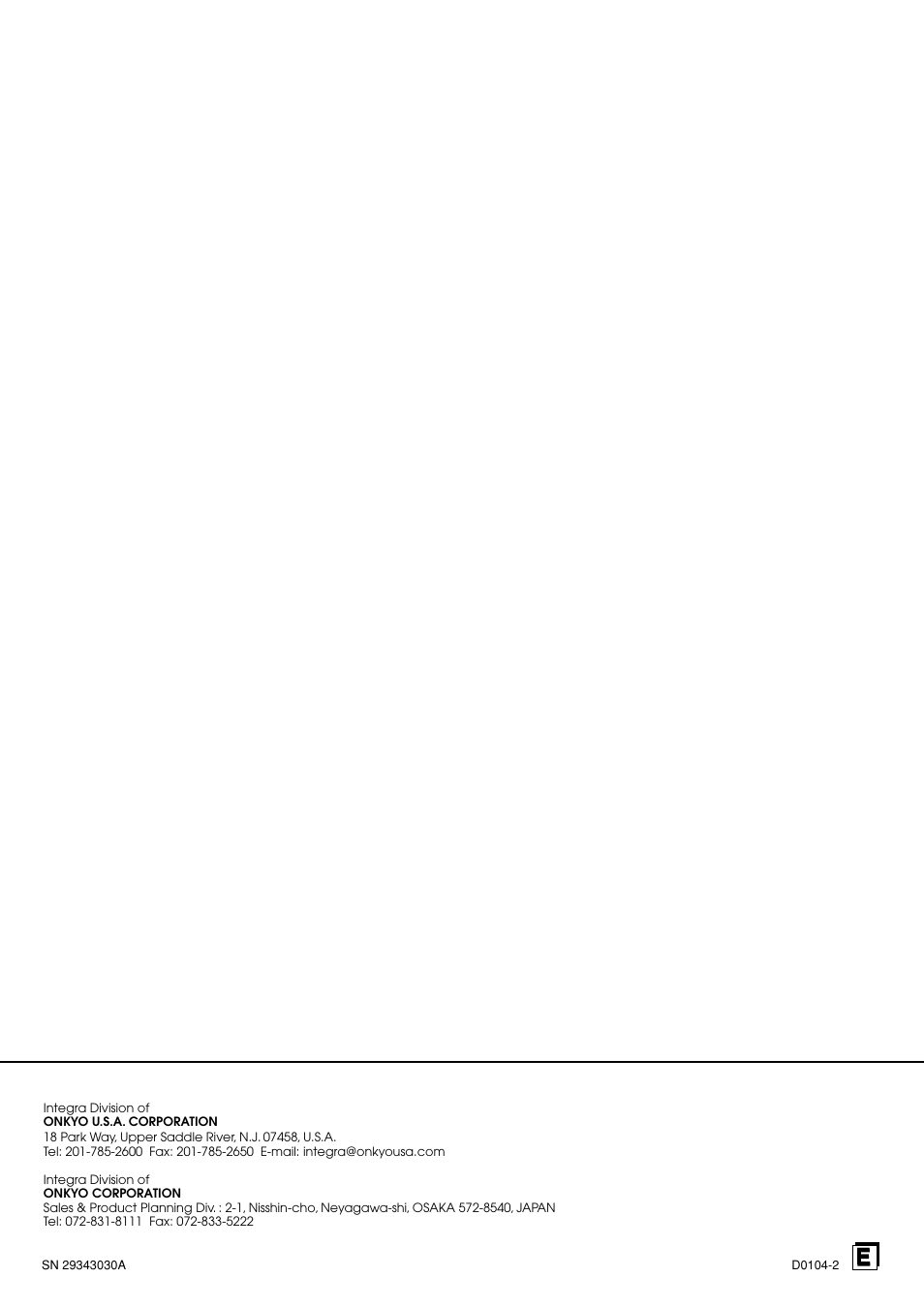 Integra DTR-5.2 User Manual | Page 52 / 52