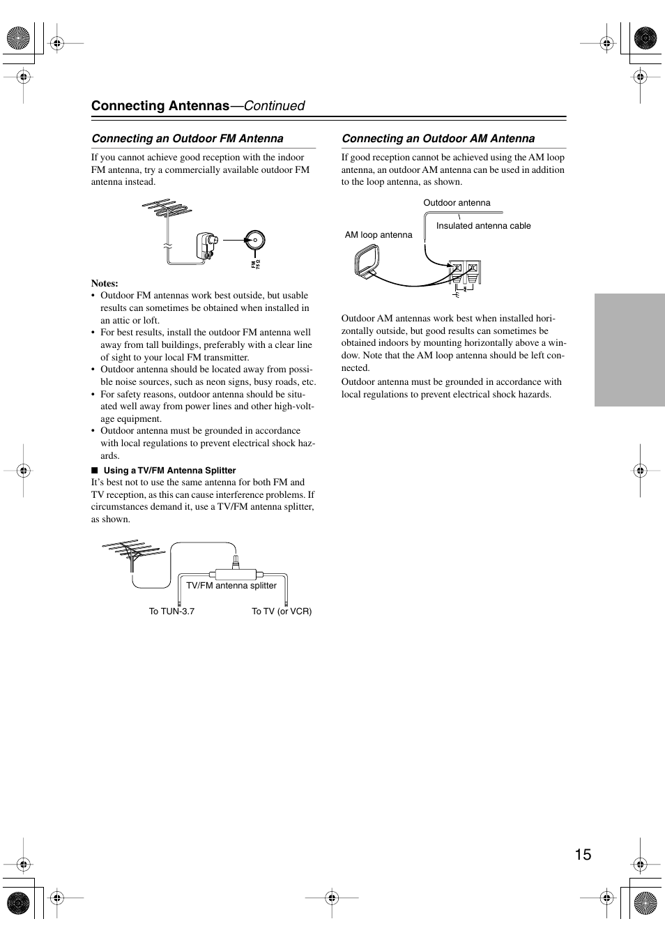Connecting antennas —continued | Integra TUN-3.7 User Manual | Page 15 / 32
