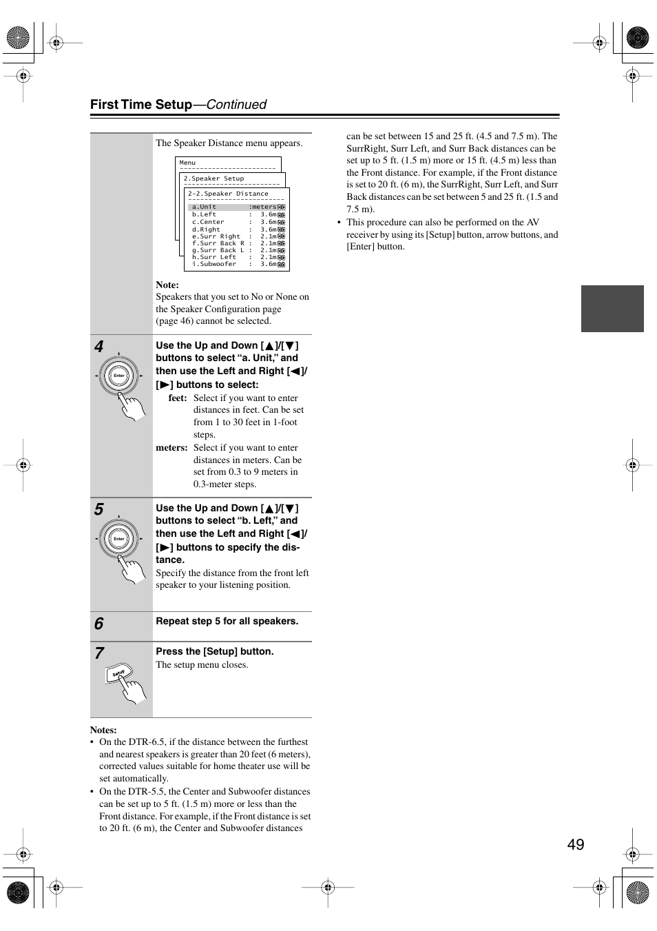 First time setup —continued | Integra DTR-5.5 User Manual | Page 49 / 96