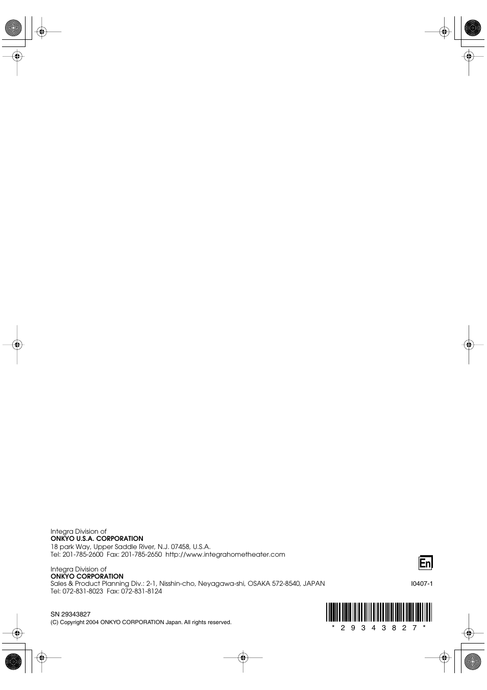 Integra DTR-5.5 User Manual | Page 96 / 96