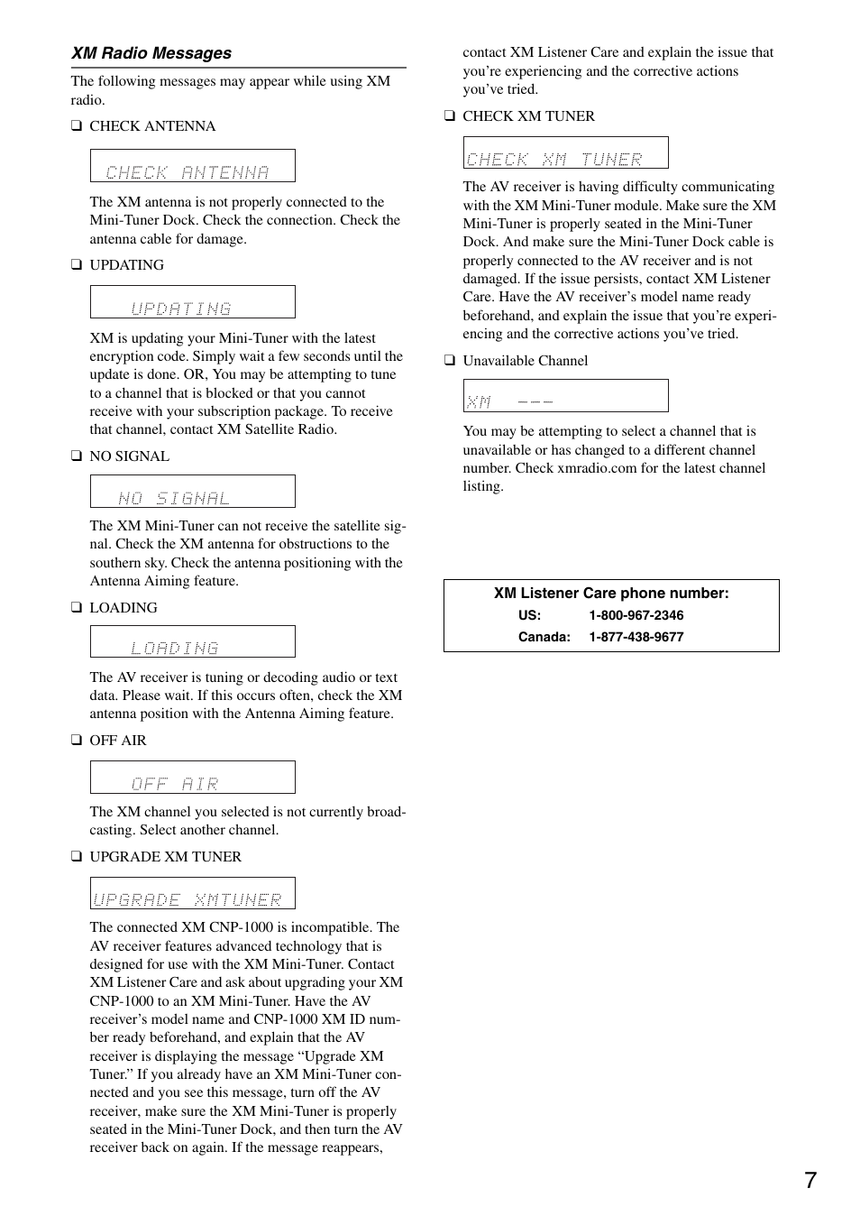 Integra CNP-1000 User Manual | Page 7 / 7