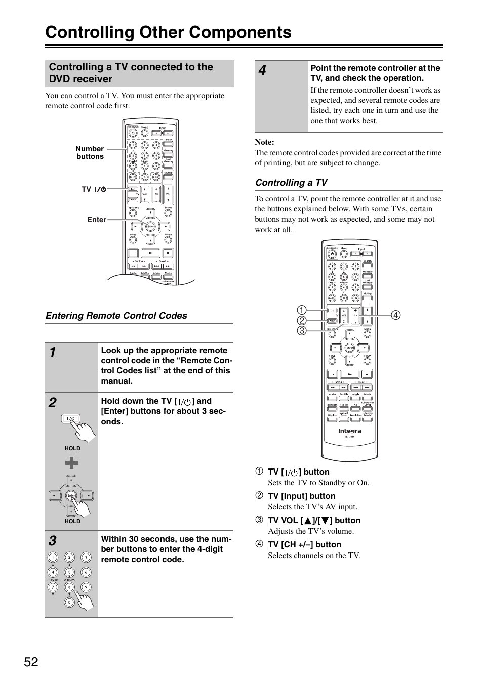 Controlling other components | Integra DSR-4.8 User Manual | Page 52 / 80