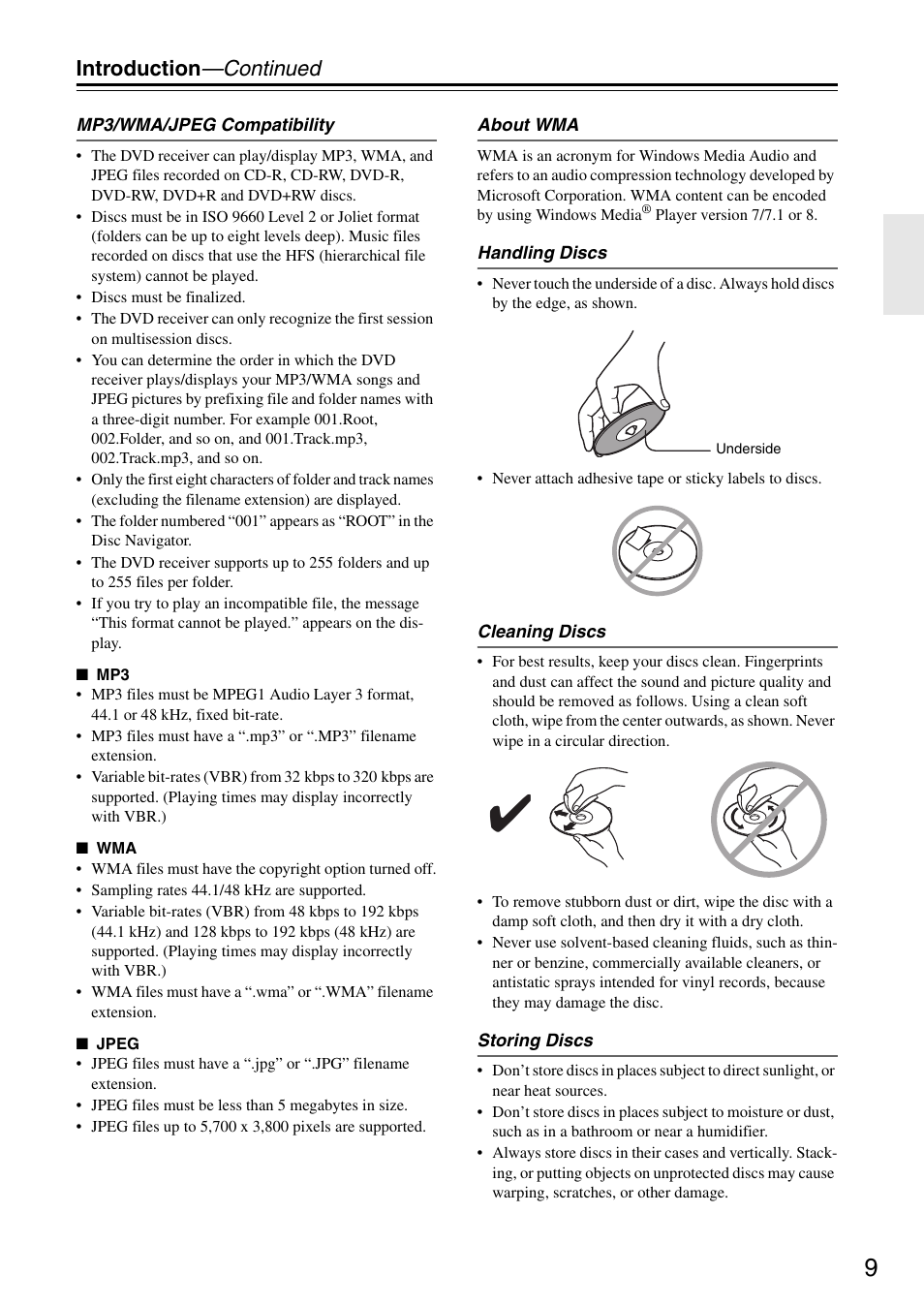 Introduction —continued | Integra DSR-4.8 User Manual | Page 9 / 80