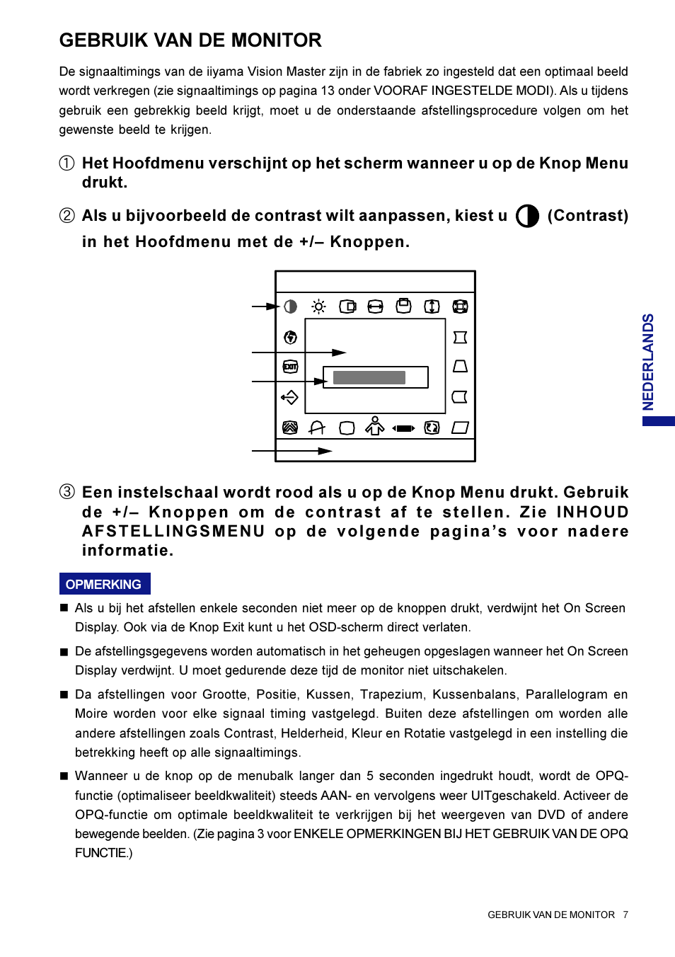 Gebruik van de monitor | Iiyama LM704UT User Manual | Page 56 / 93
