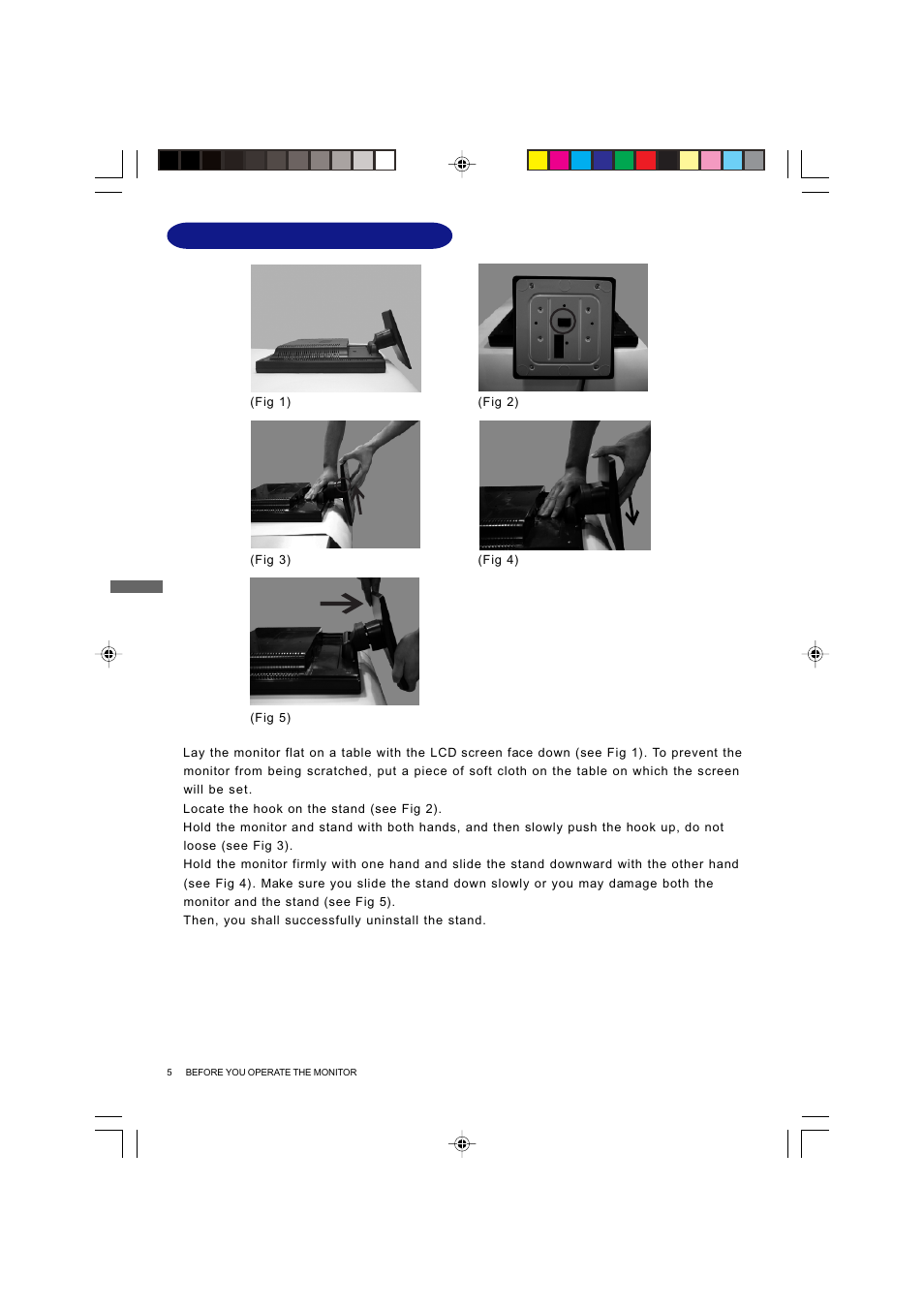 How to uninstall the stand | Iiyama Prolite E4835 User Manual | Page 10 / 25