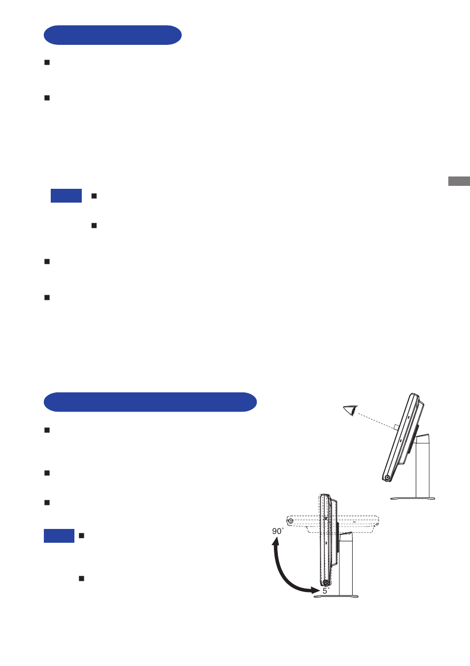 Computer setting, Adjusting the viewing angle | Iiyama PROLITE T1530S User Manual | Page 13 / 30