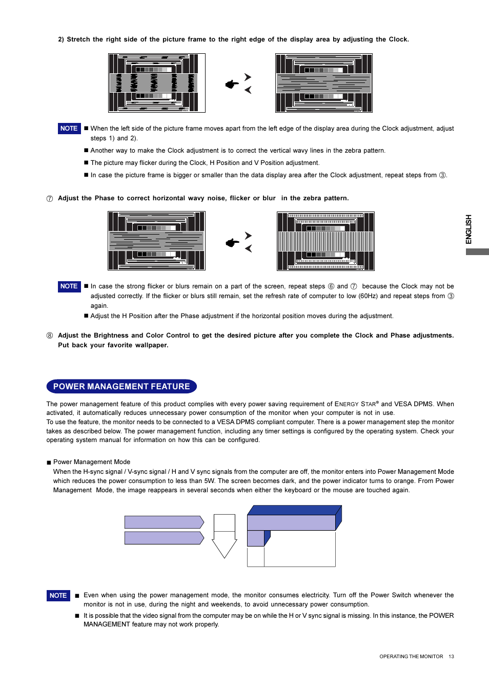 Power management feature | Iiyama L403W User Manual | Page 15 / 32
