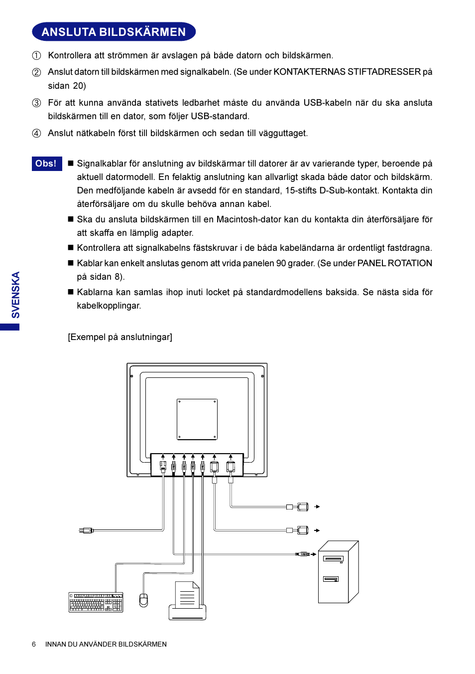Ansluta bildskärmen | Iiyama AX3835UT User Manual | Page 100 / 136
