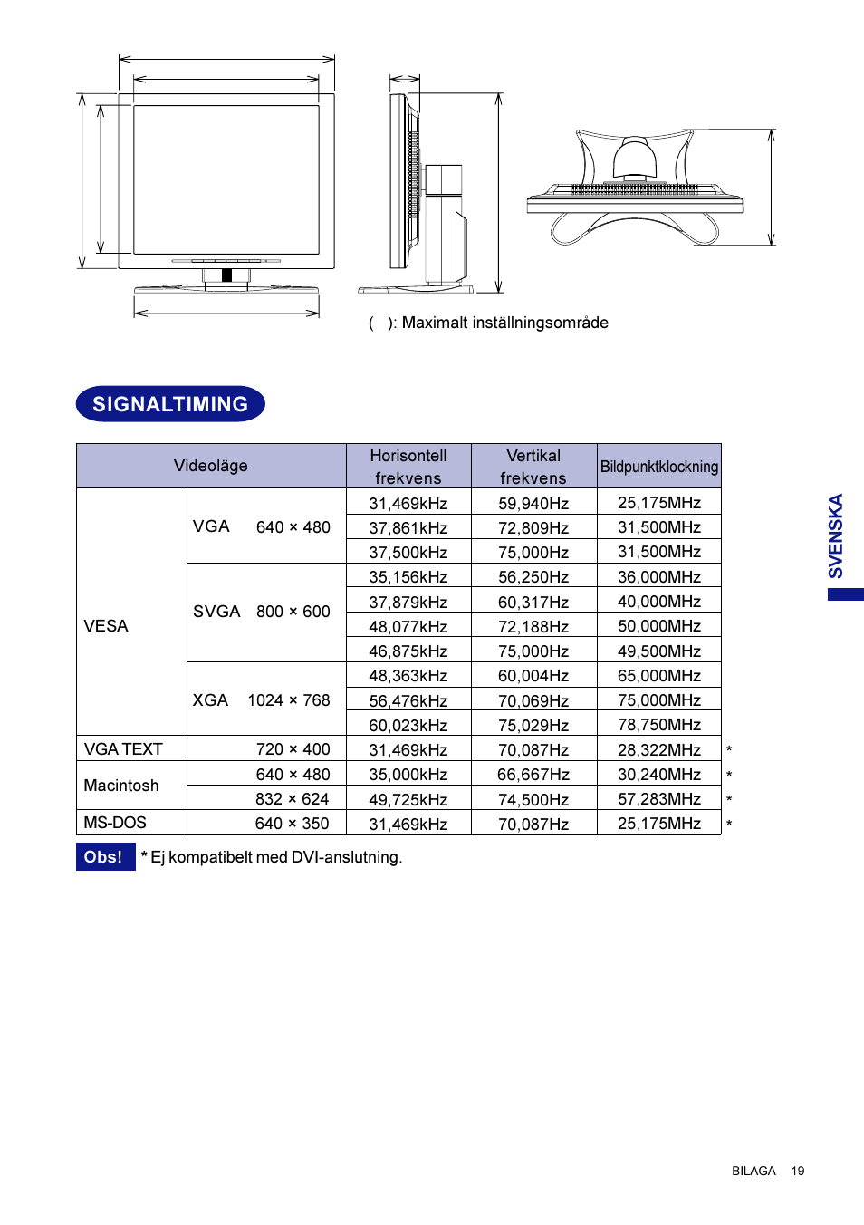 Signaltiming | Iiyama AX3835UT User Manual | Page 113 / 136