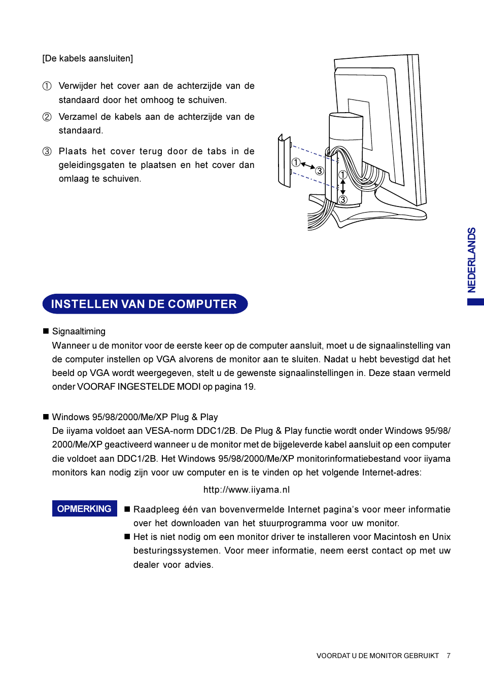 Instellen van de computer | Iiyama AX3835UT User Manual | Page 79 / 136