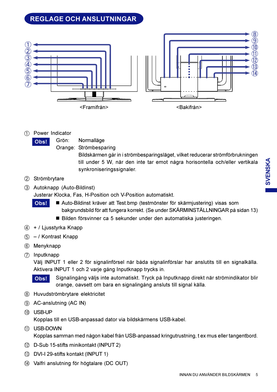 Reglage och anslutningar | Iiyama AX3835UT User Manual | Page 99 / 136