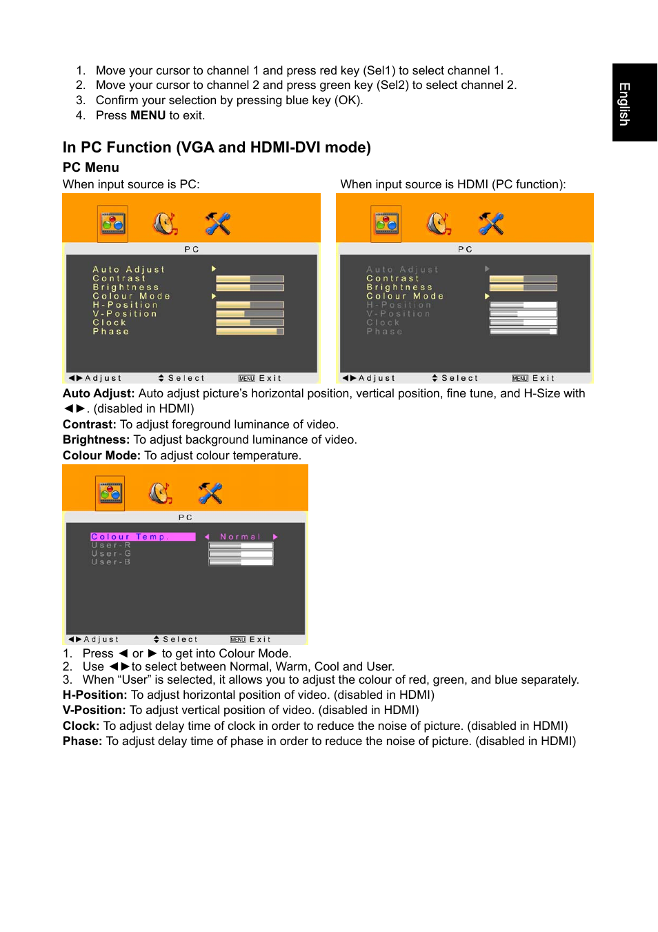 Iiyama PROLITE PLC1900WTV User Manual | Page 19 / 23