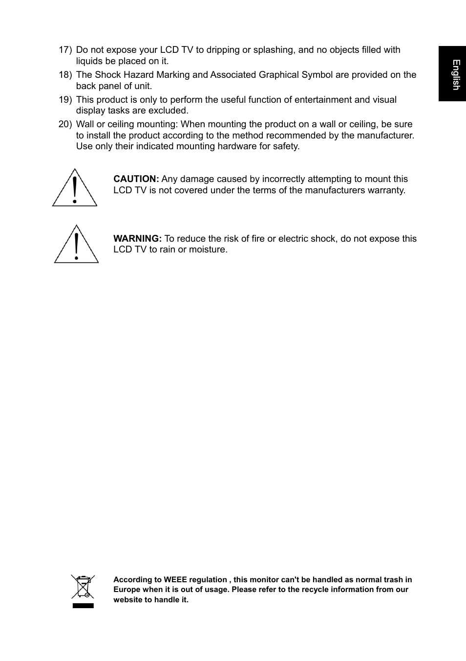 Iiyama PROLITE PLC1900WTV User Manual | Page 3 / 23
