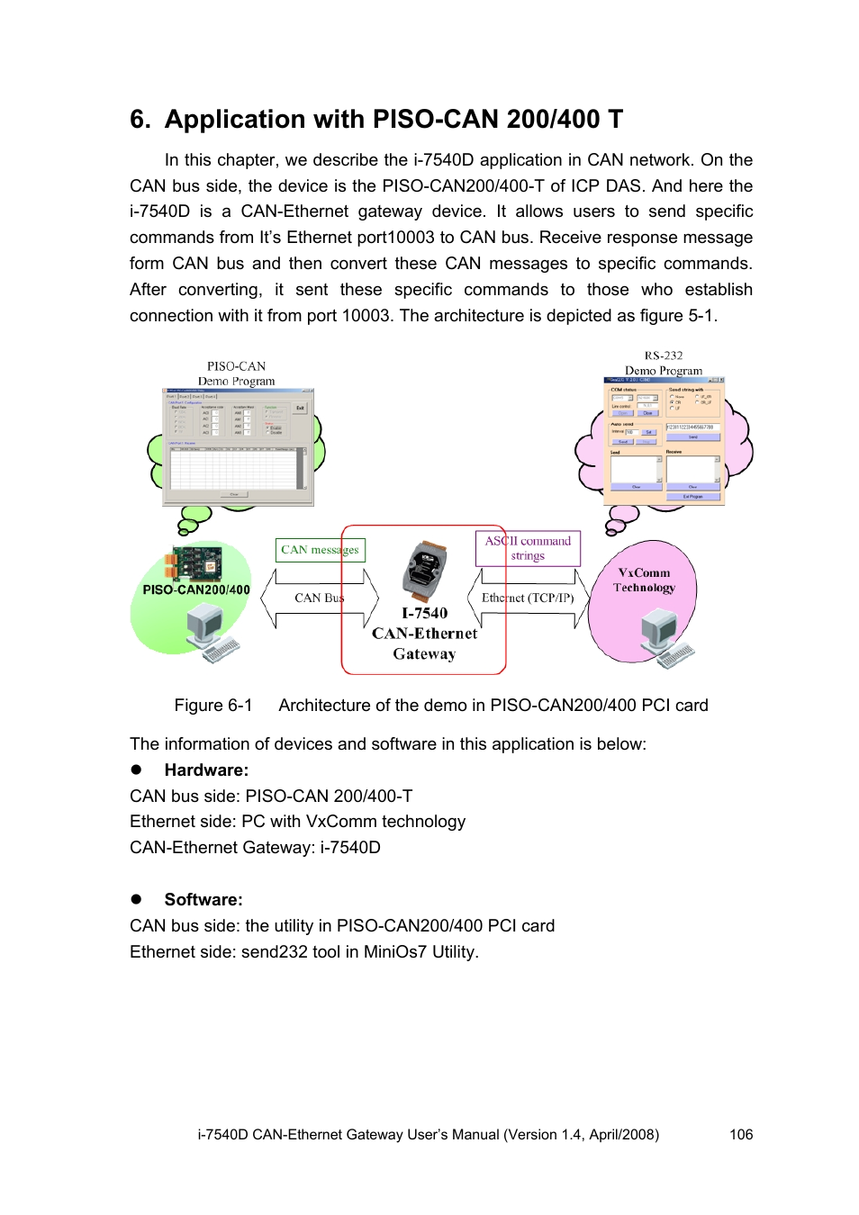 Application with piso-can 200/400 t | ICP DAS USA I-7540D User Manual | Page 106 / 121
