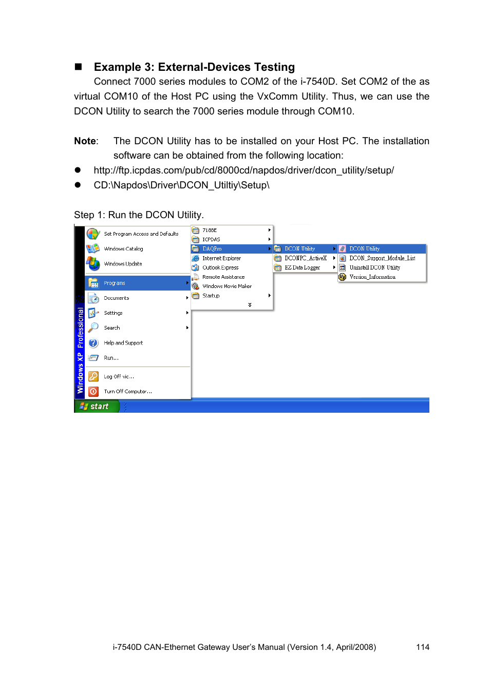 ICP DAS USA I-7540D User Manual | Page 114 / 121