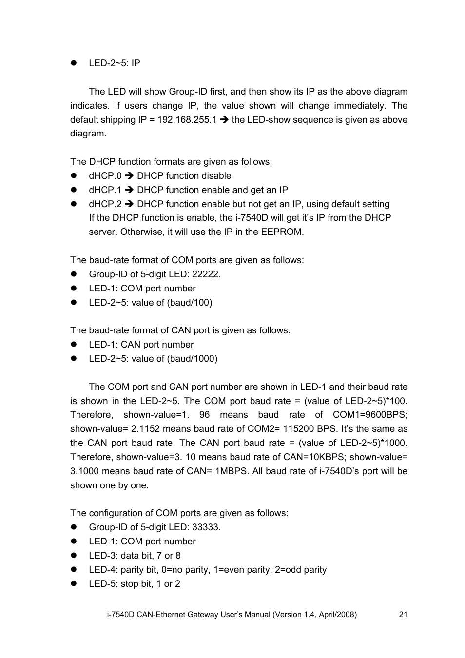 ICP DAS USA I-7540D User Manual | Page 21 / 121