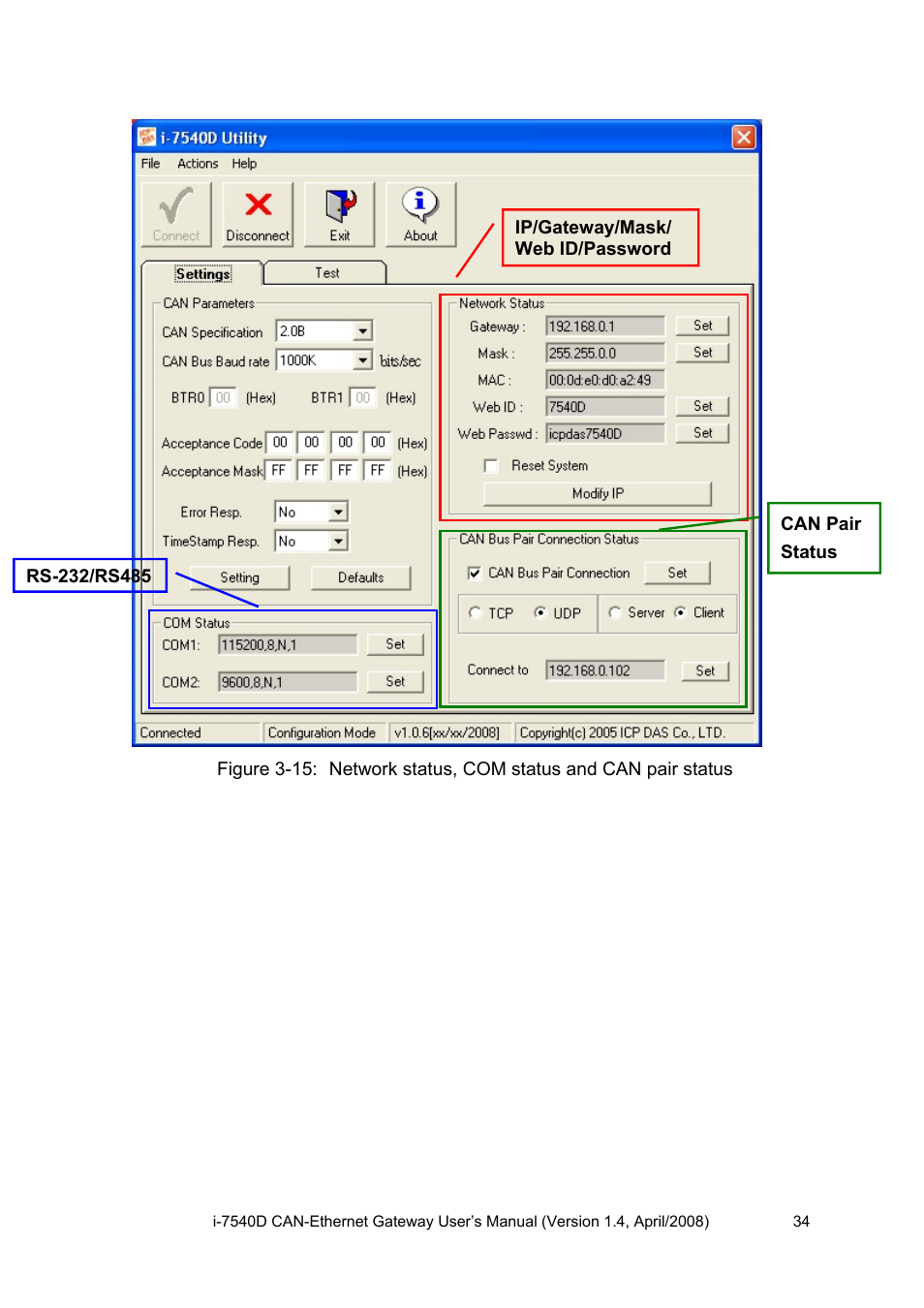 ICP DAS USA I-7540D User Manual | Page 34 / 121