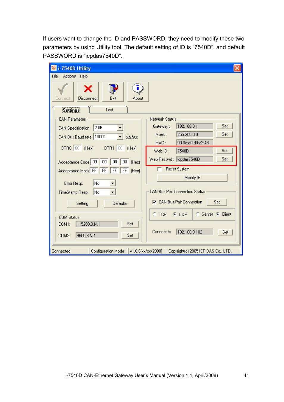 ICP DAS USA I-7540D User Manual | Page 41 / 121