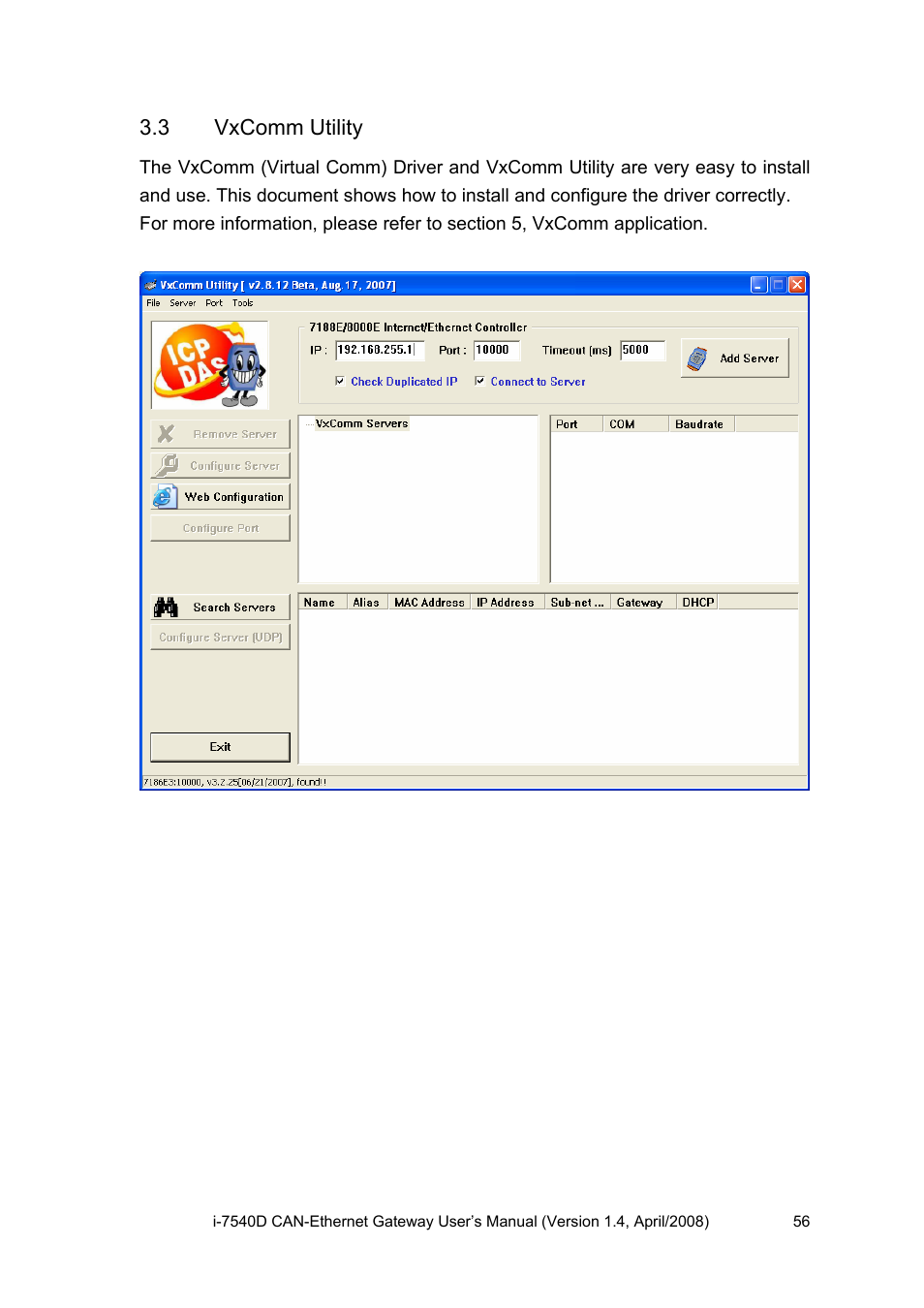 3 vxcomm utility, Vxcomm utility | ICP DAS USA I-7540D User Manual | Page 56 / 121