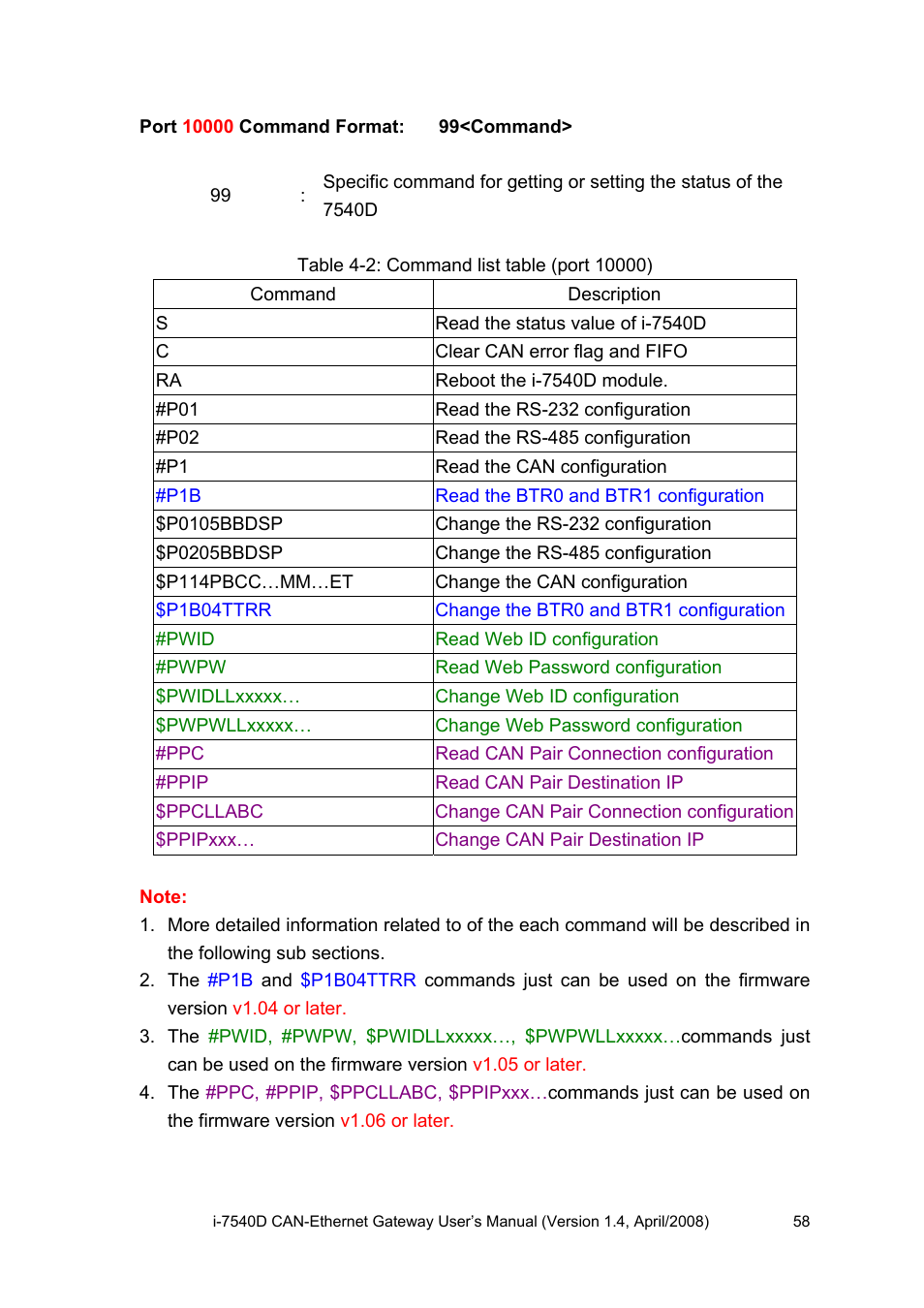 ICP DAS USA I-7540D User Manual | Page 58 / 121