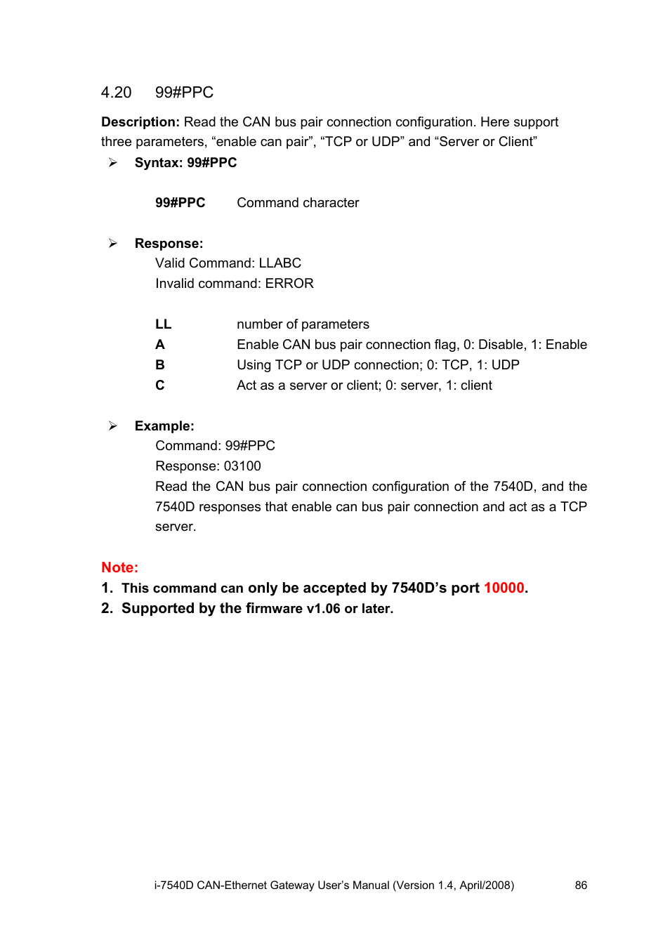 20 99#ppc, 99#ppc | ICP DAS USA I-7540D User Manual | Page 86 / 121
