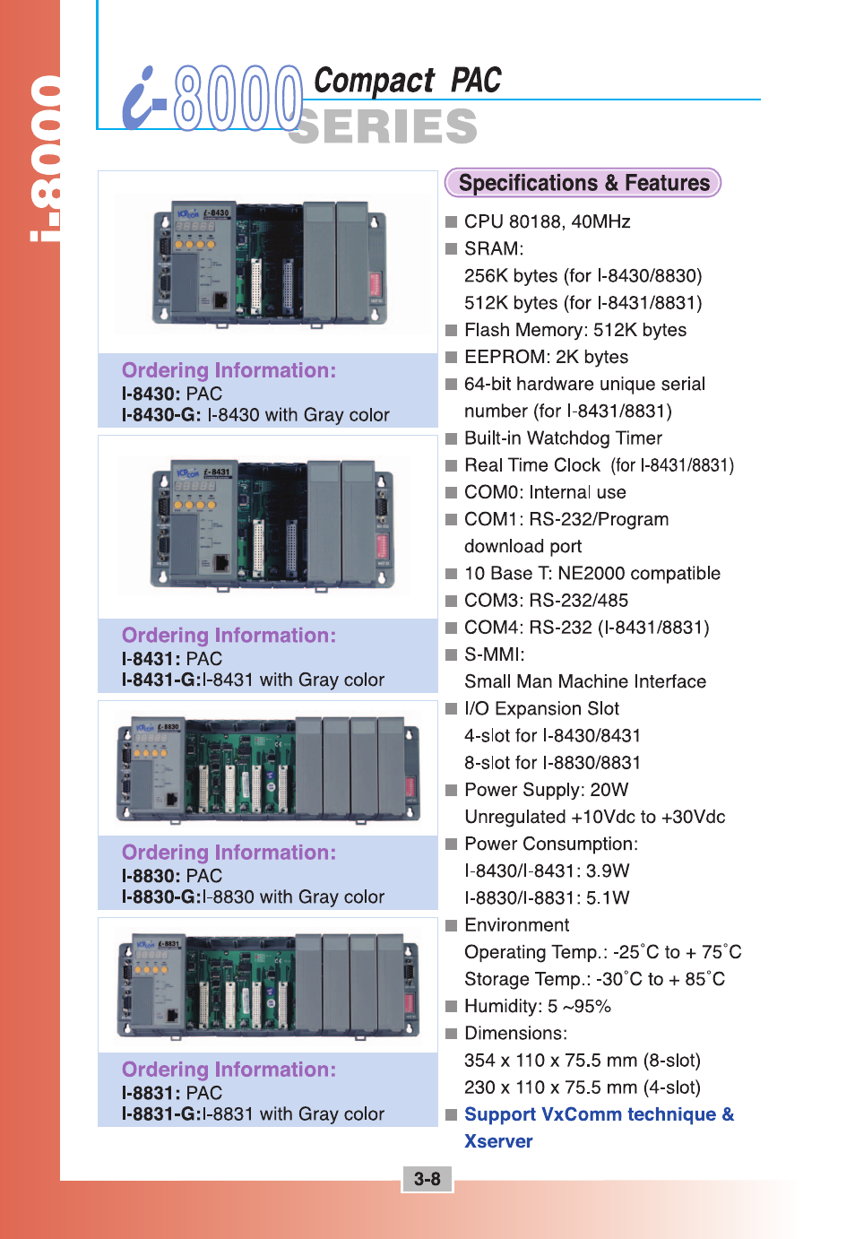 ICP DAS USA Compact PAC i-8000 Series User Manual | Page 8 / 48