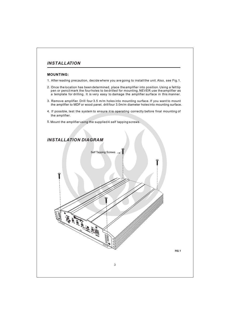 Вк 5, Installation, Installation diagram | Interfire Audio G2-800 User Manual | Page 5 / 20