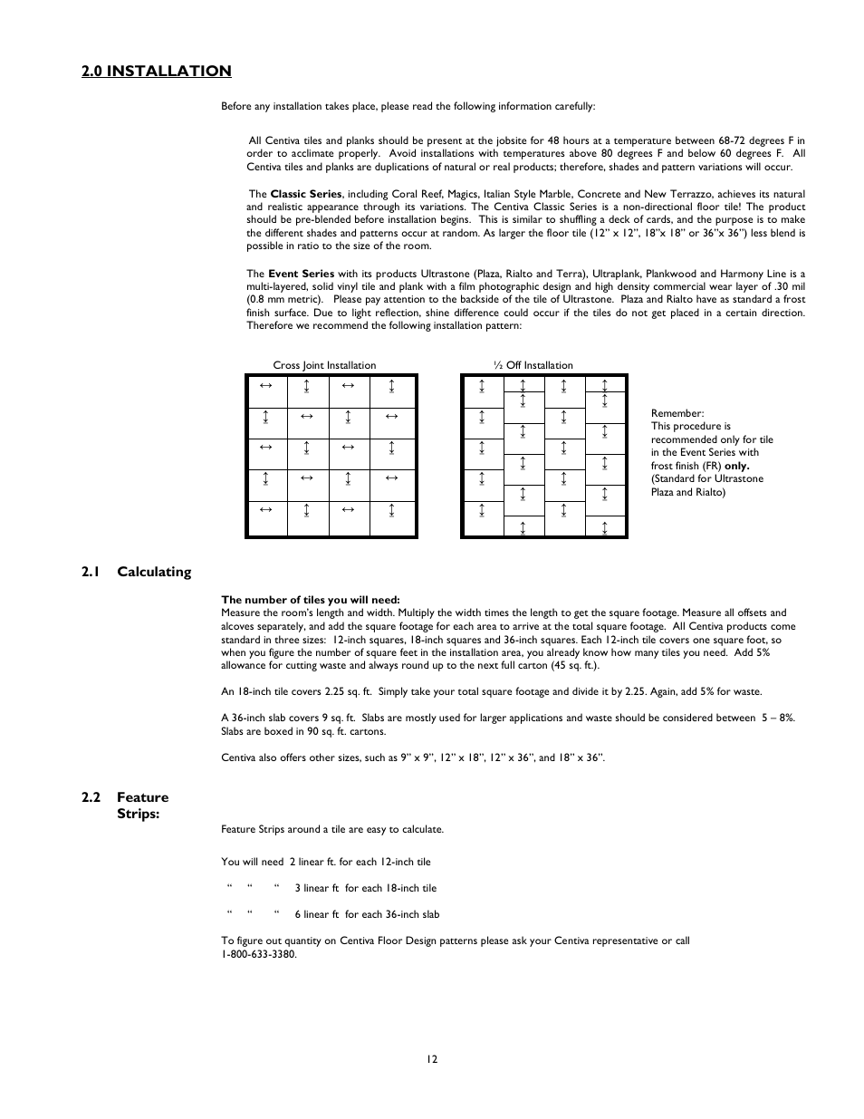 0 installation | International Home Products Centiva Floors User Manual | Page 12 / 21