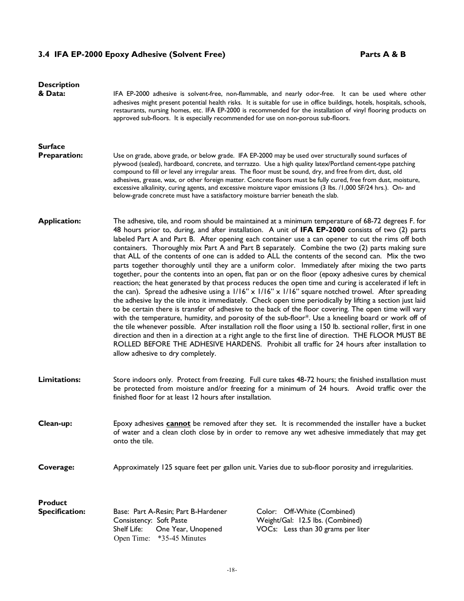 International Home Products Centiva Floors User Manual | Page 18 / 21