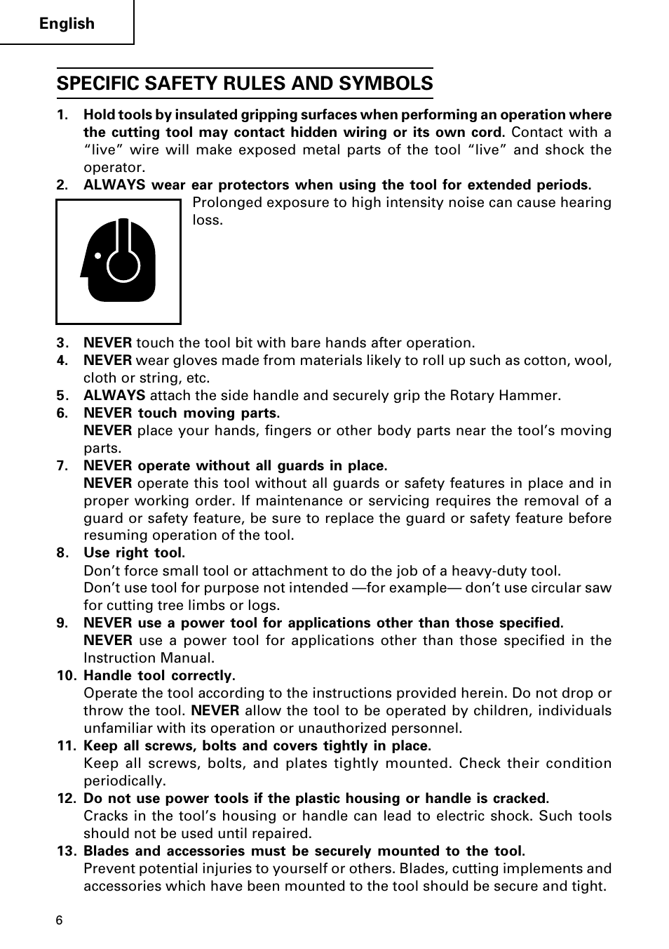 Specific safety rules and symbols | InFocus DH 24PD3 User Manual | Page 6 / 76