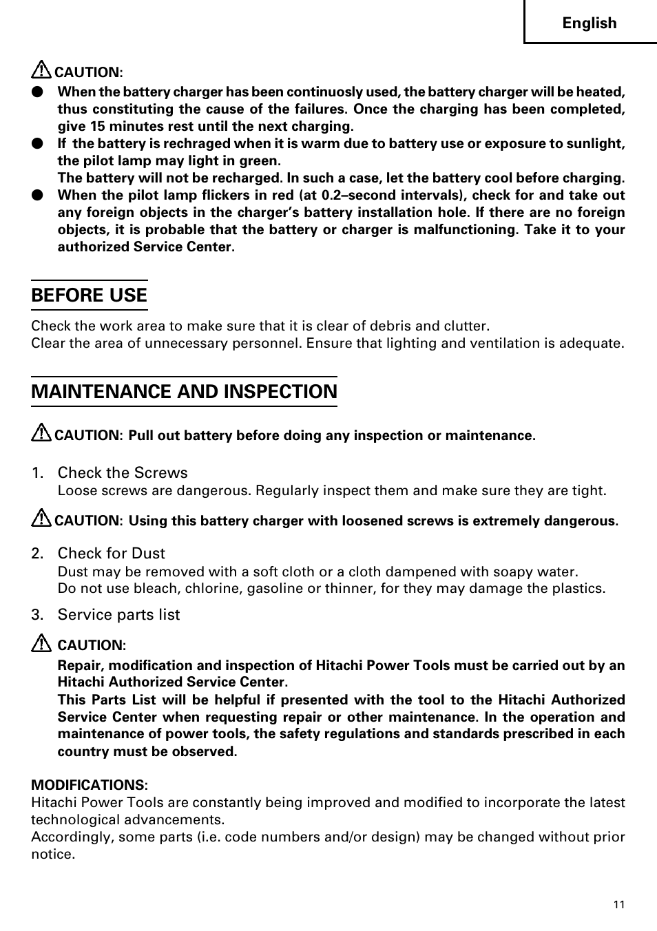 Before use, Maintenance and inspection | InFocus UC 14YFA User Manual | Page 11 / 34