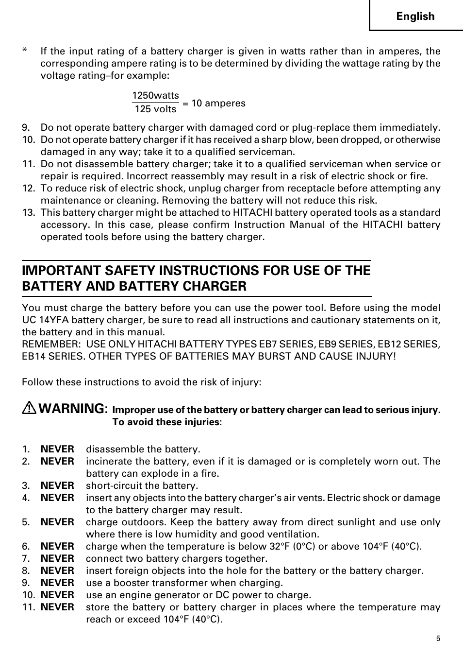 Warning | InFocus UC 14YFA User Manual | Page 5 / 34